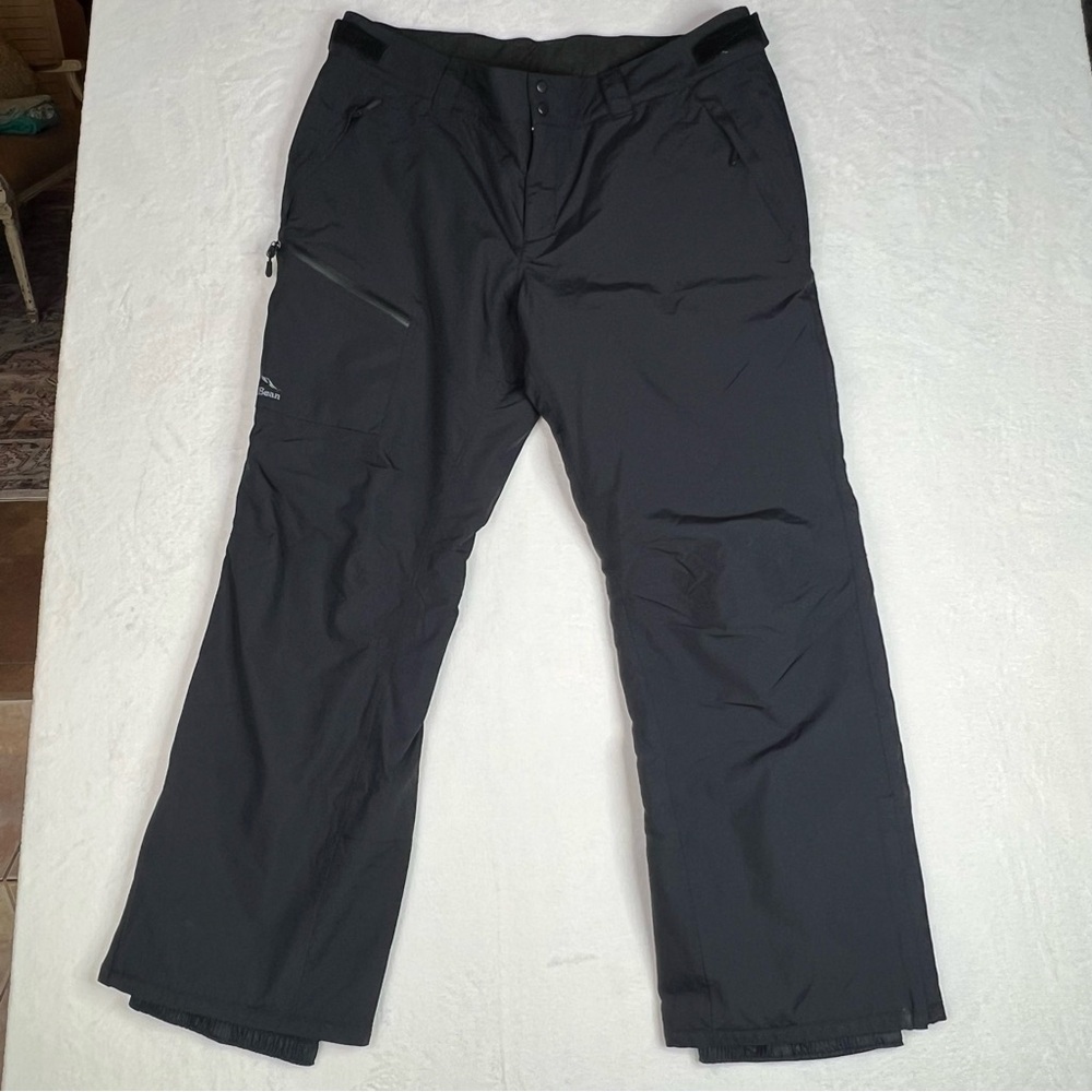LL Bean Wildcat Snow Ski Pants Mens Size XL Carbon Black Waterproof Insulated